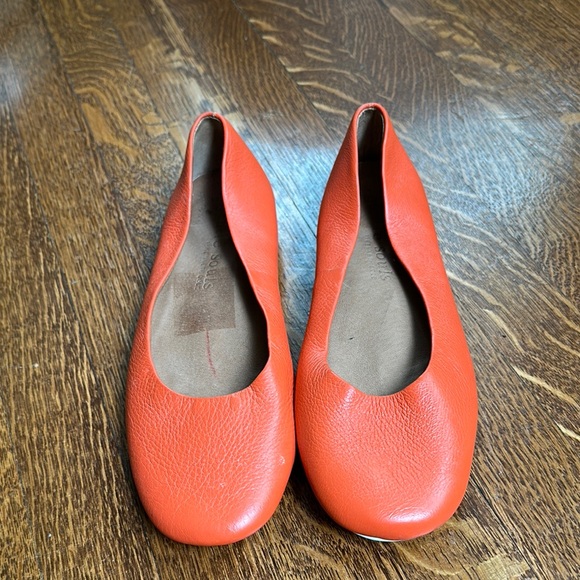 Gentle Souls by Kenneth Cole Orange Leather Ballet Flats – Size 6.5M - Picture 1 of 6